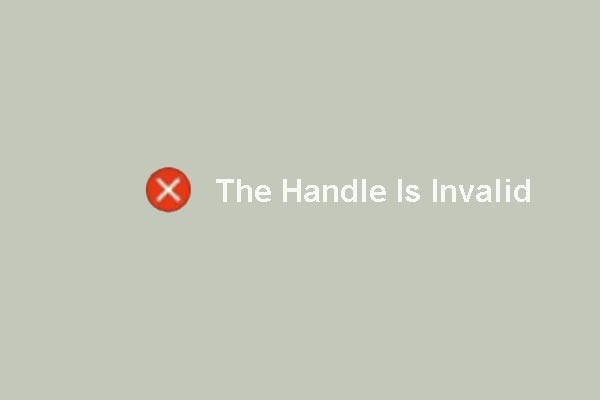 invalid handle error